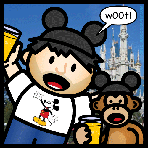 DAVETOON: Lil' Dave and Bad Monkey Disney World Beer