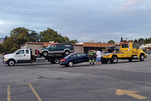 Dave's Car Being Towed