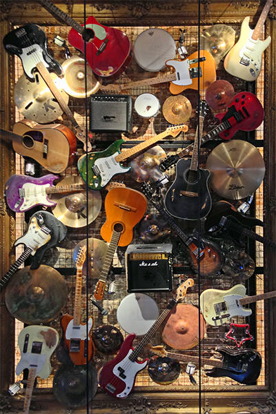 Hard Rock Brussels Instrument Collage