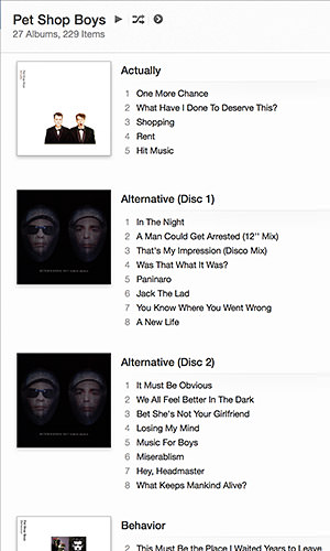 Pet Shop Boys iTunes