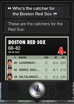 Siri red Sox Catcher