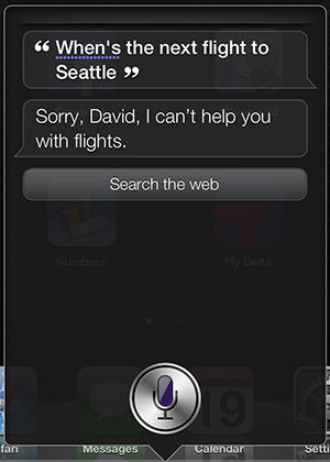 Siri Doesn't Know Flights