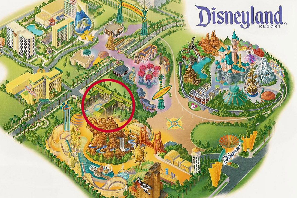 Disneyland Map with Grand Californian Hotel