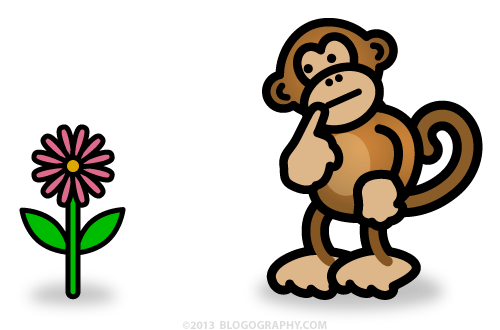 DAVETOON: Bad Monkey Finds a Flower
