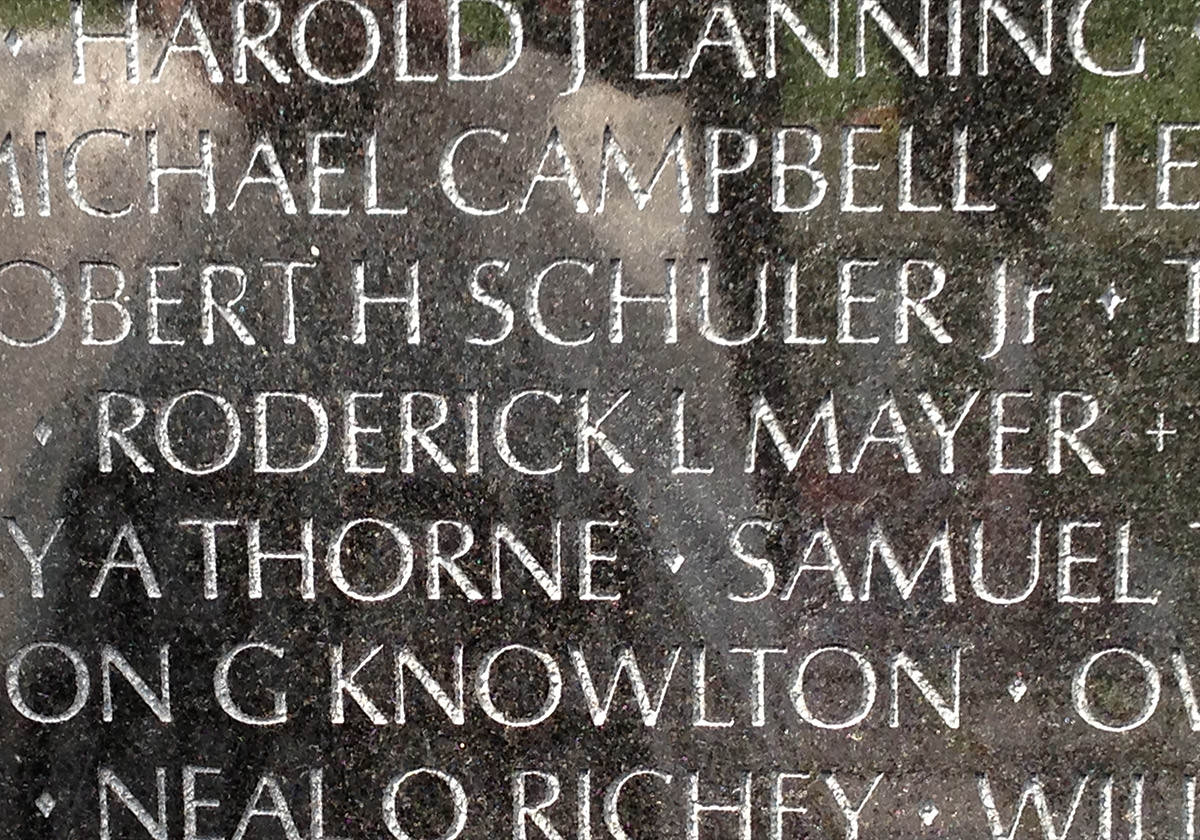 Roderick L. Mayer on The Wall