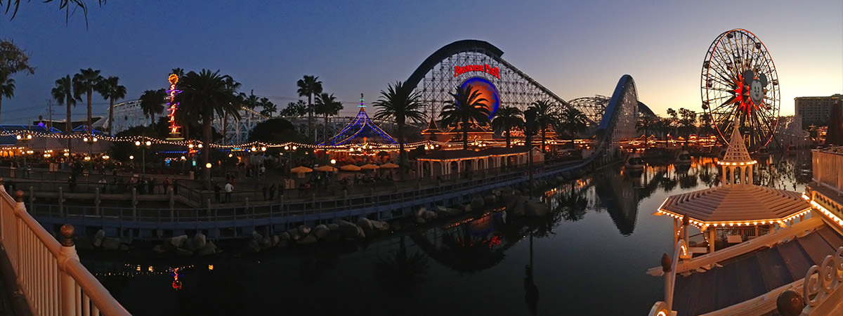 Paradise Pier at Night