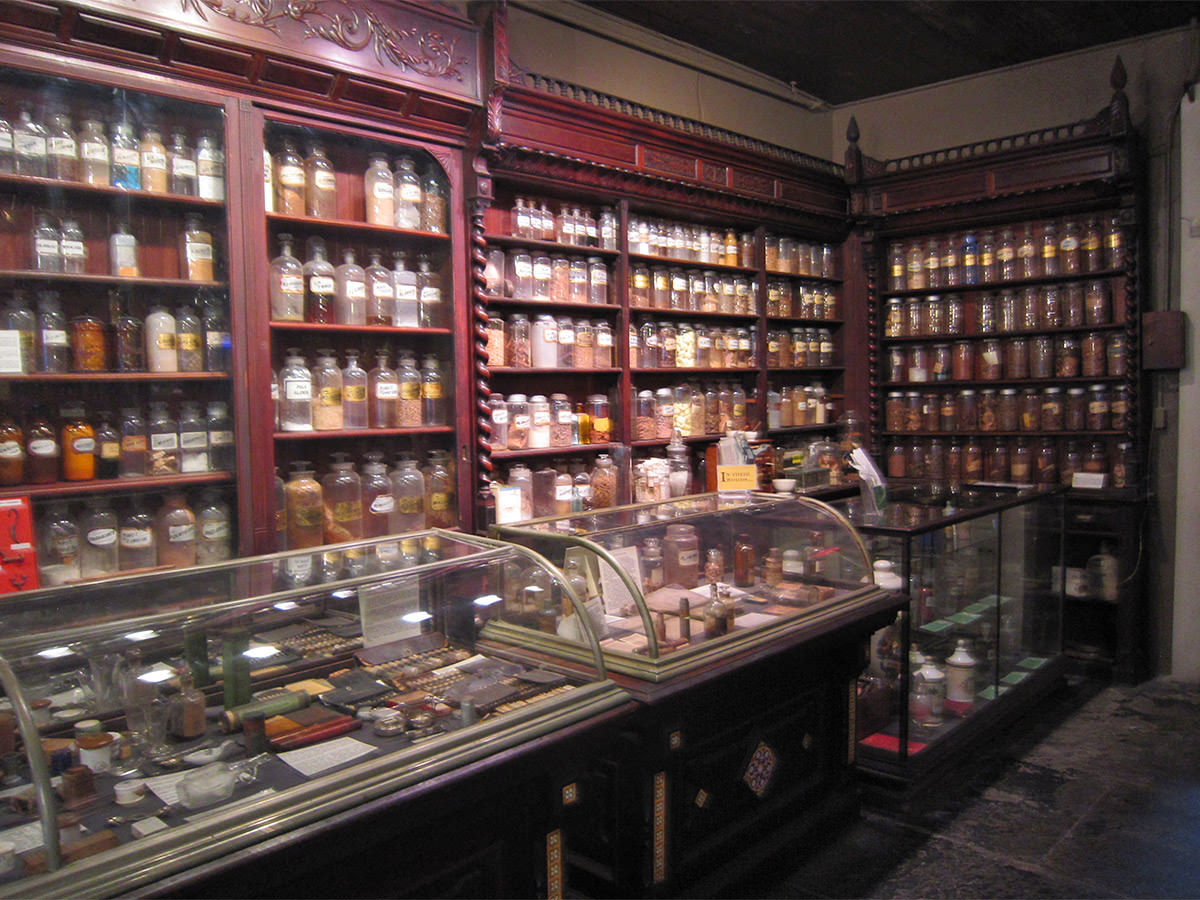Pharmacy Museum Shelves