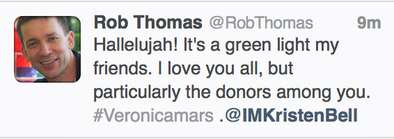 Rob Thomas Tweet