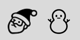 Sad Santa and Snowman EMOJI from Android