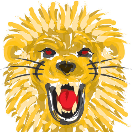 Lion Painted