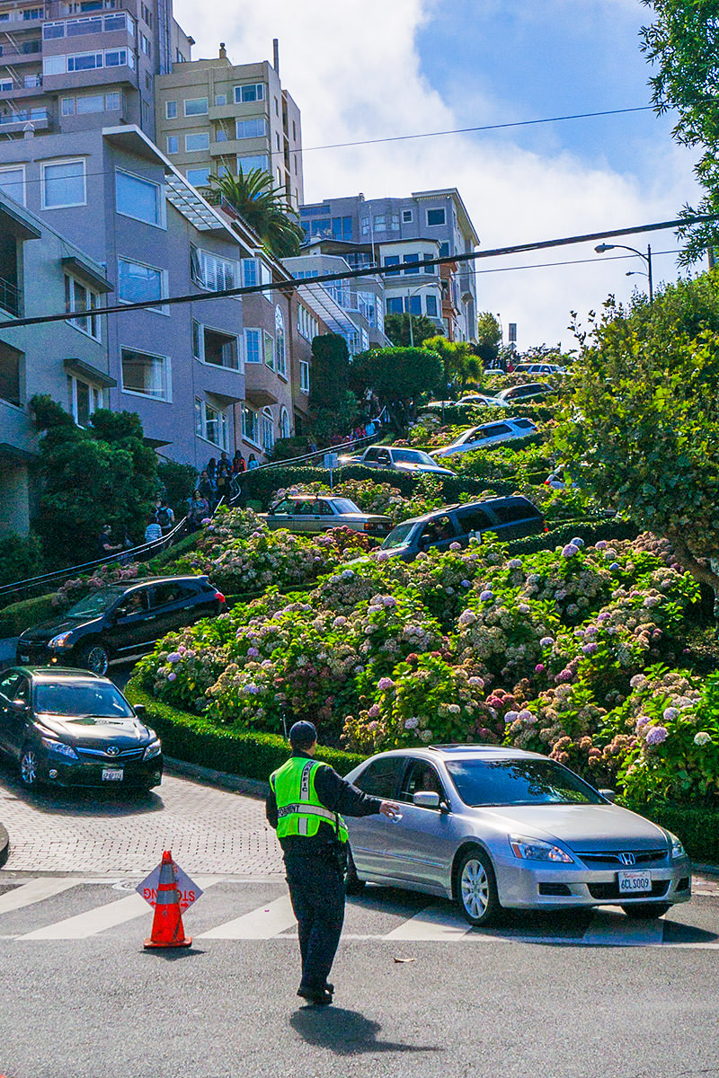 Lombard street Looking Up