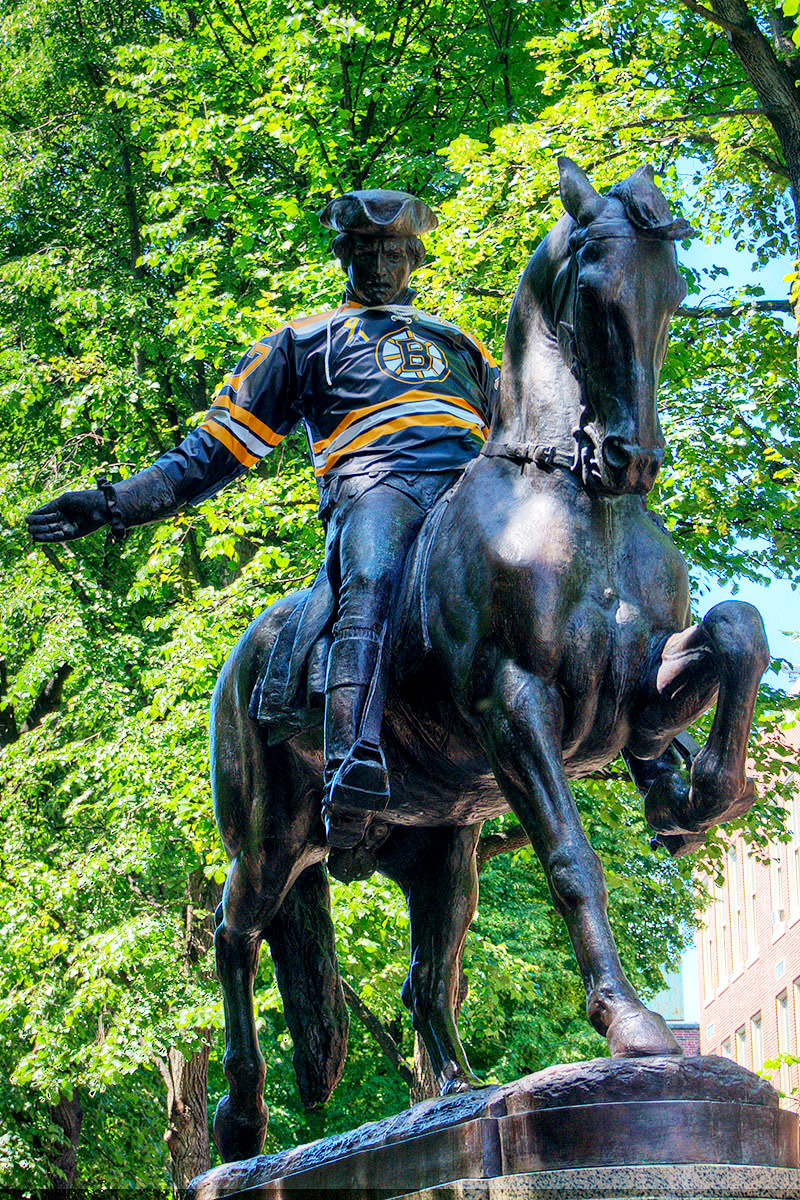 Paul Revere in a Bruins Jersey