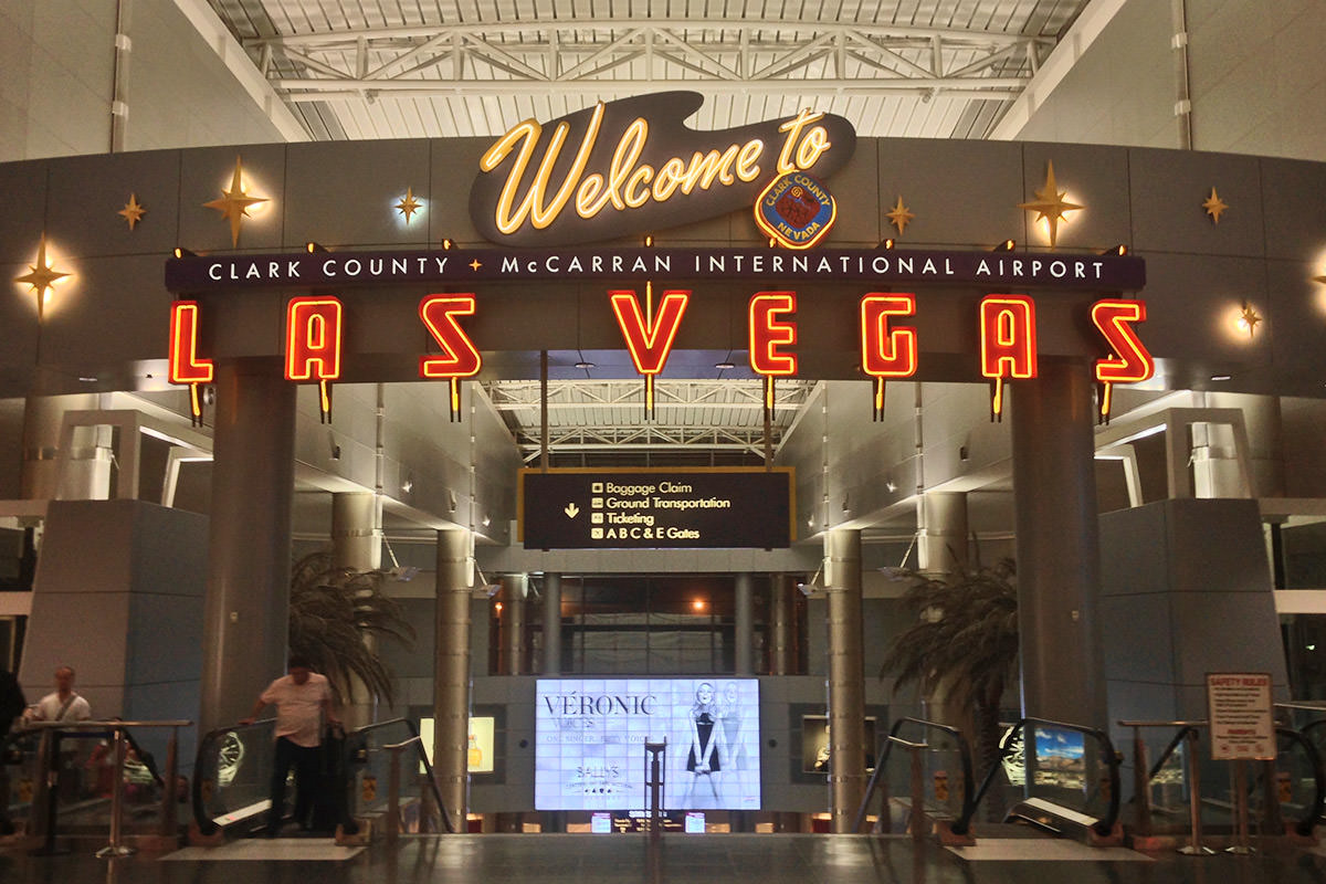 Vegas Welcome Sign at McCarran Airport