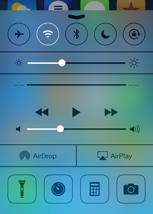 iOS 7 Control Center