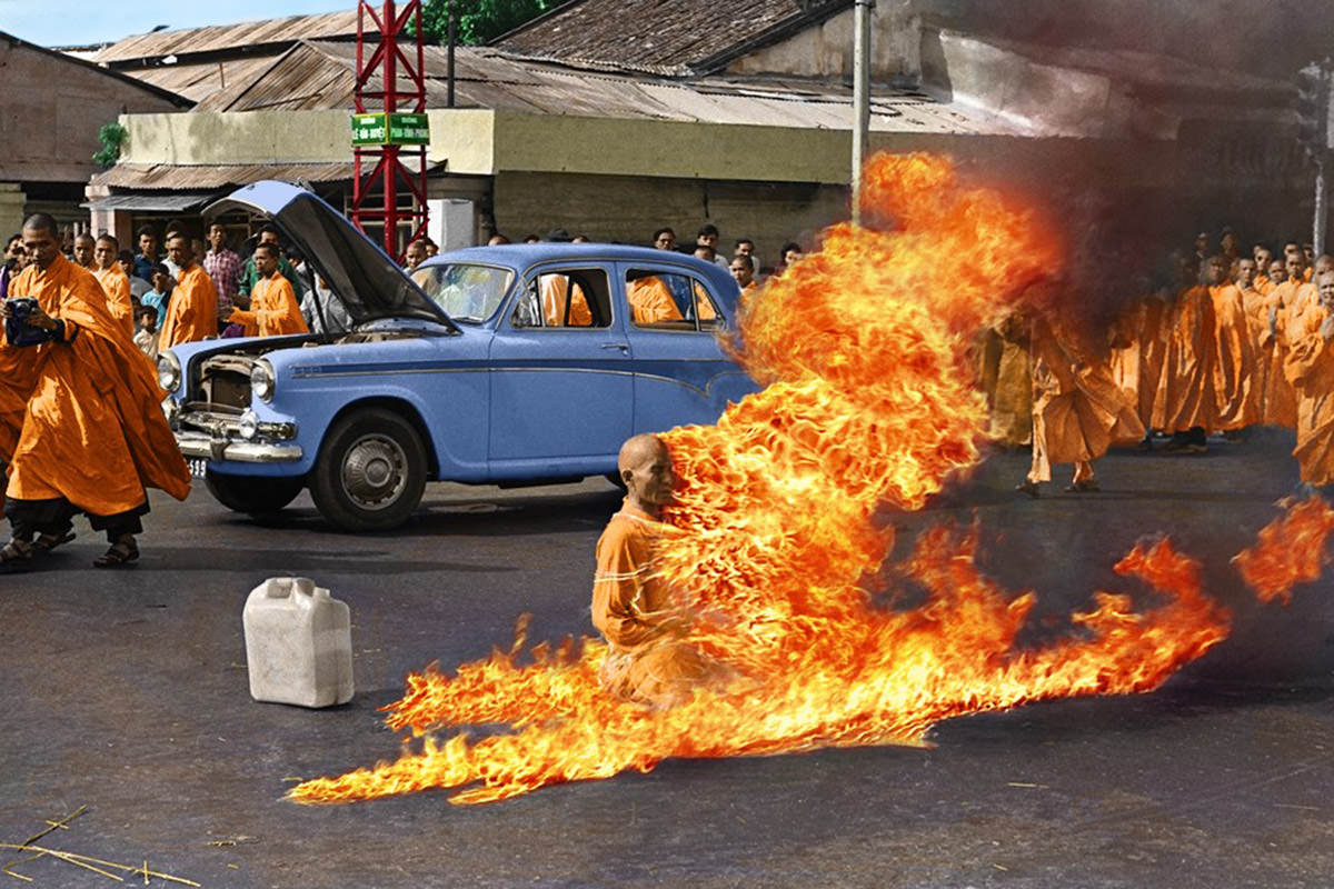 Thích Quảng Đức Self-Immolation Photo by Malcolm Browne