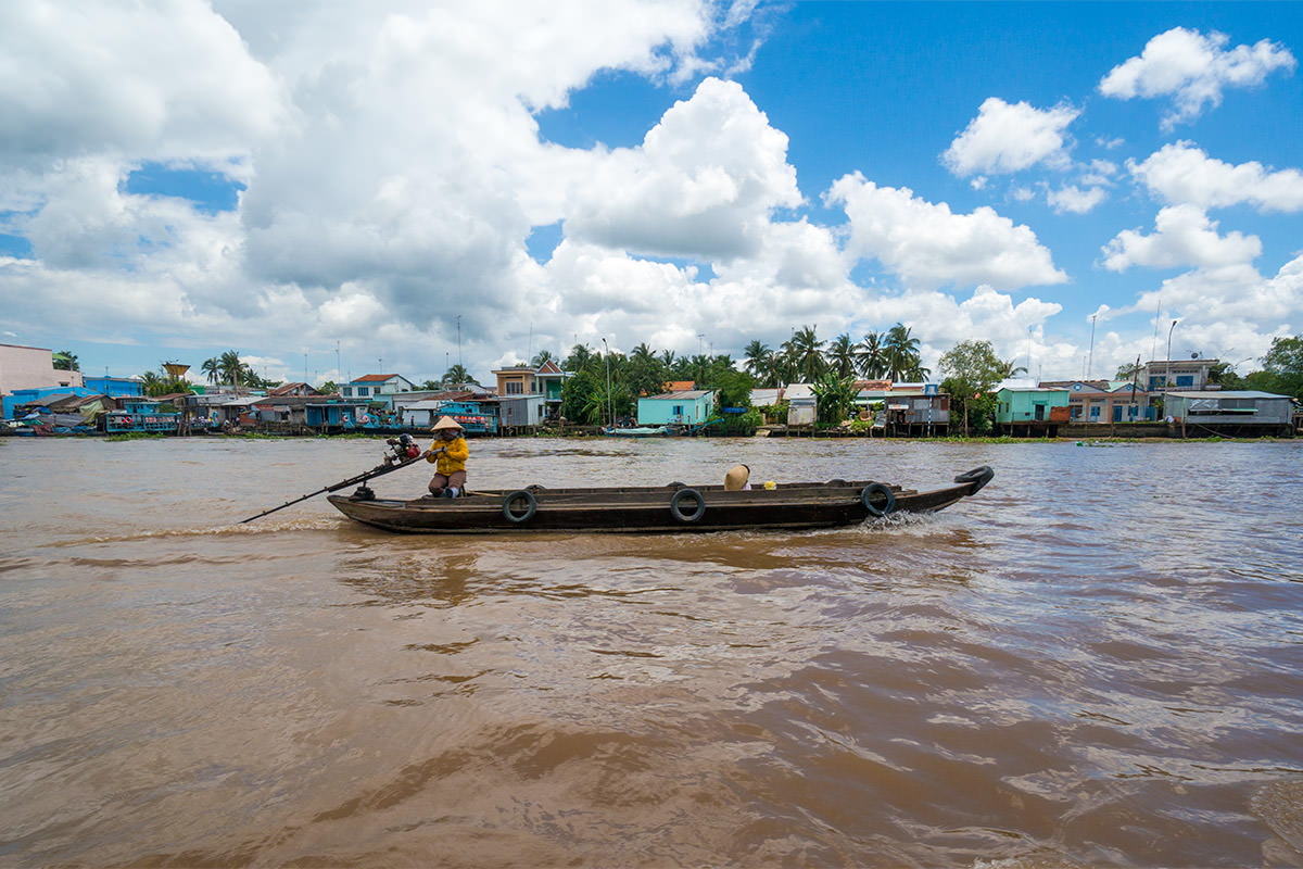 Passing a Boat on the River