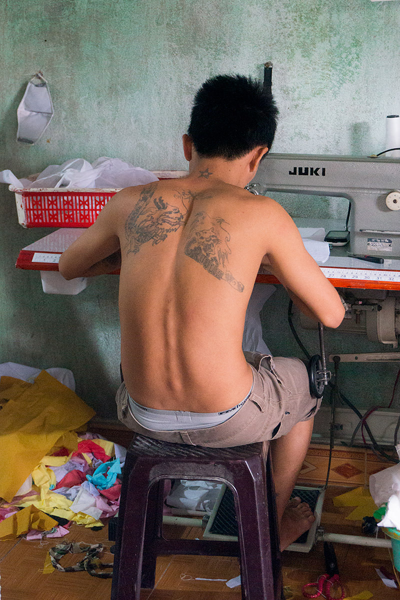 Young Vietnamese Sewing Worker