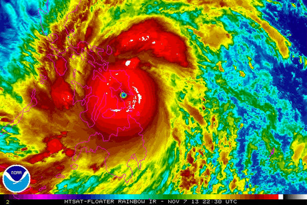 NOAA Haiyan Map