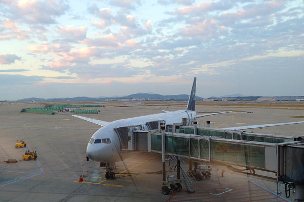 Seoul SkyTeam Plane Going Home