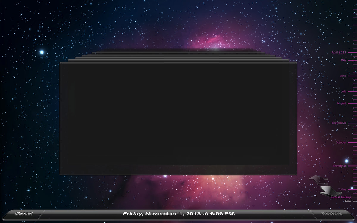 Time Machine Empty