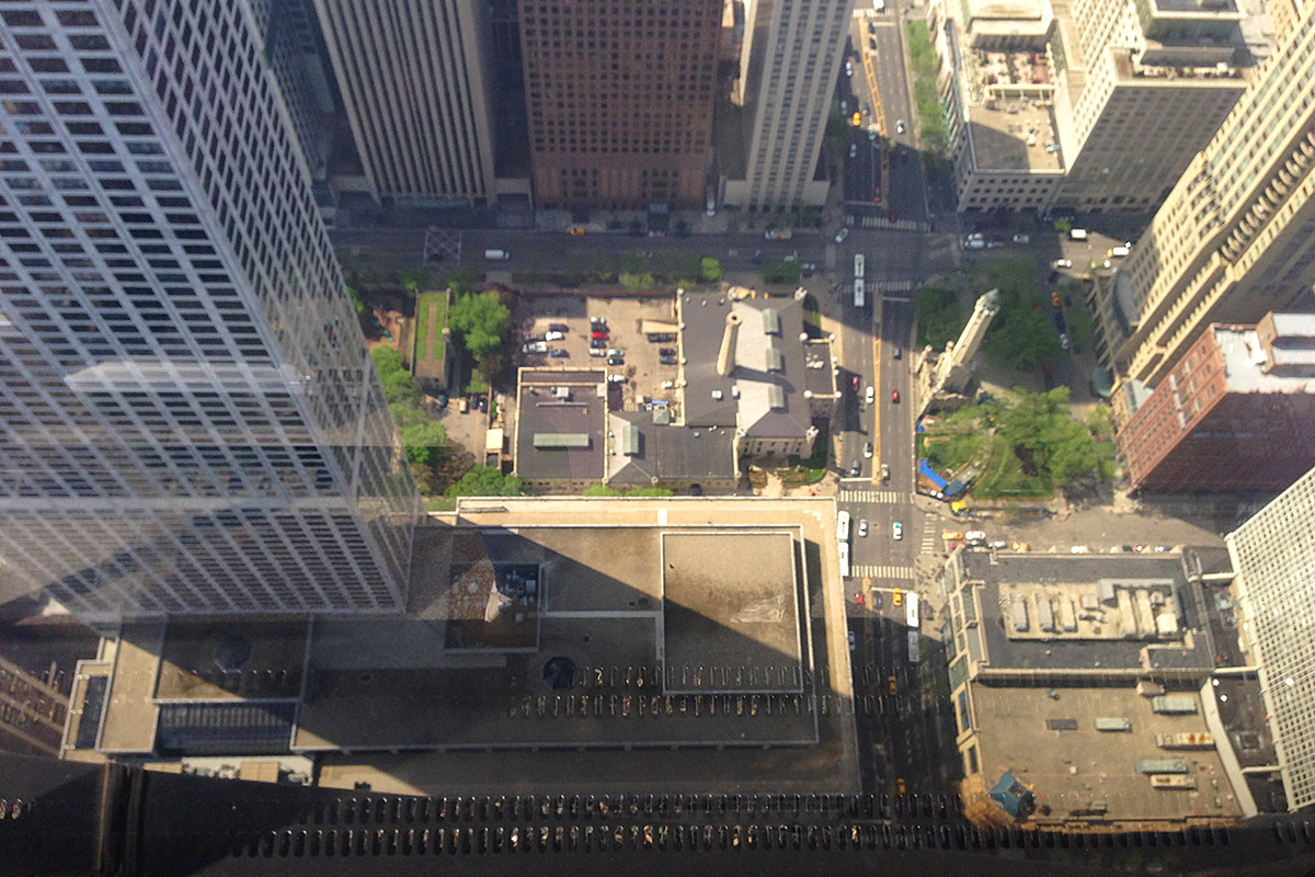 Looking Down Hancock Tower