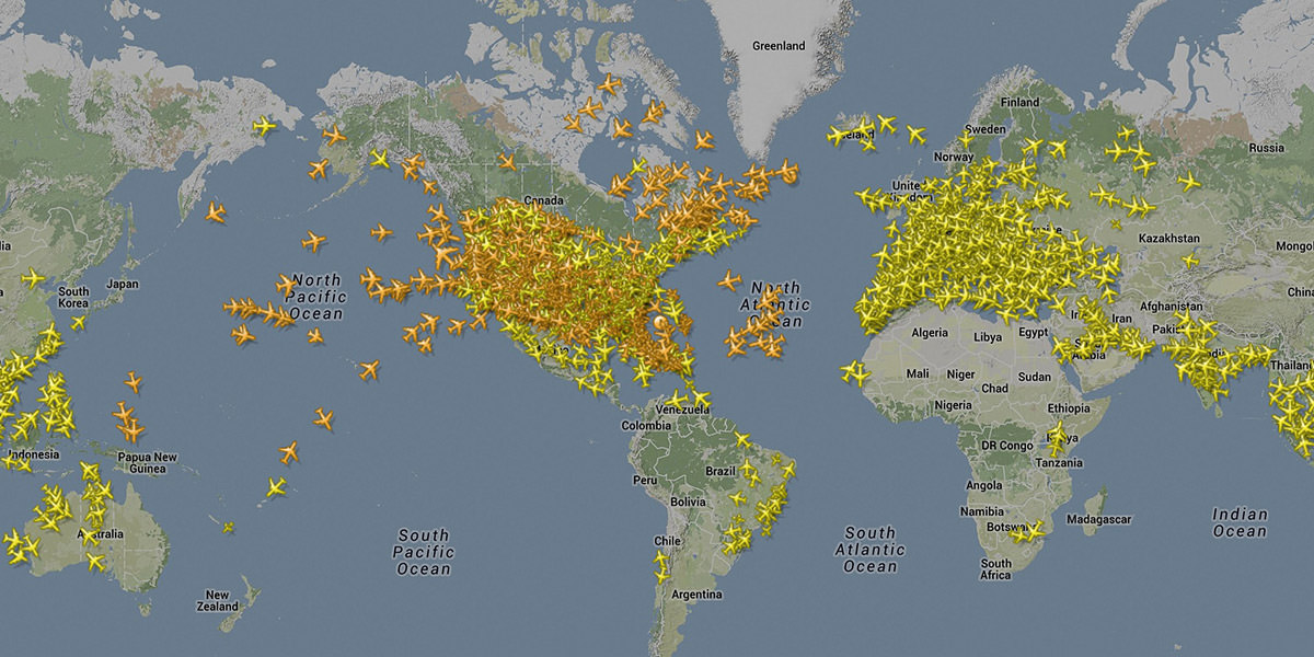 Flight Radar World Map