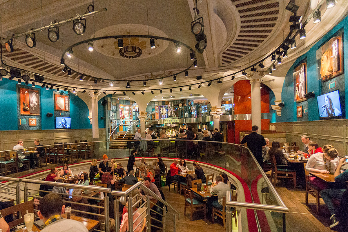 Hard Rock Cafe Glasgow Interior