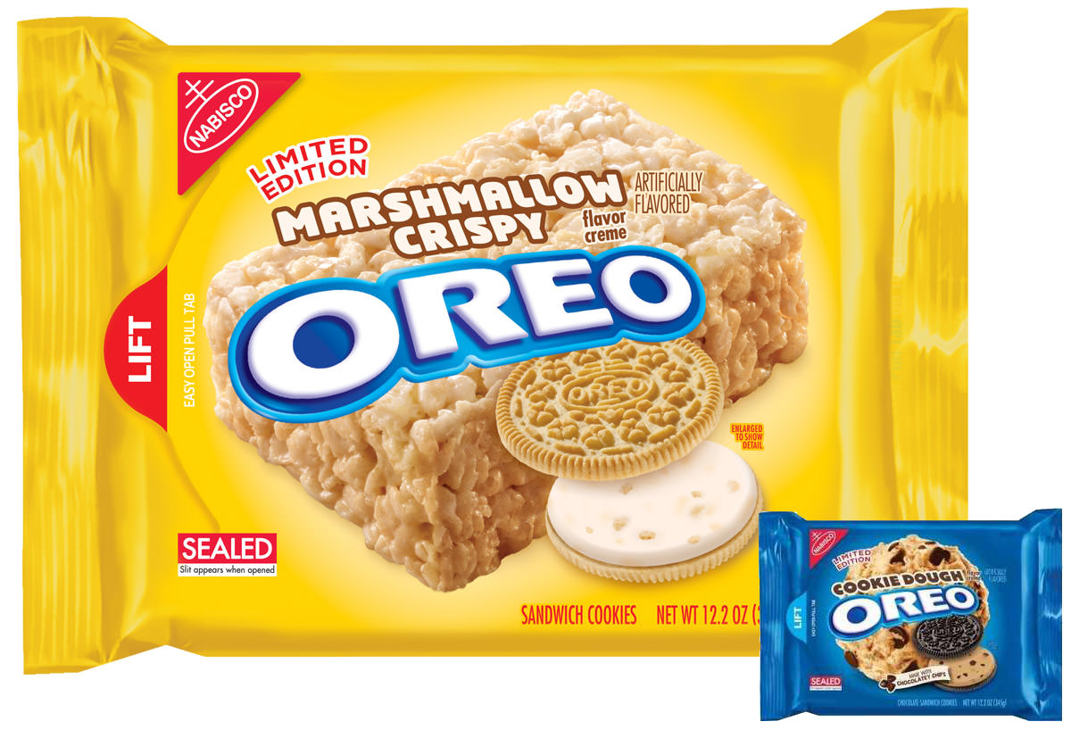 New OREOs! Marshmallow Crispy OREO Cookie Dough OREO