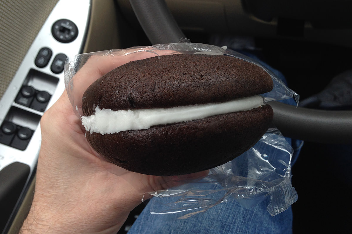Eating a Whoopie Pie in Maine