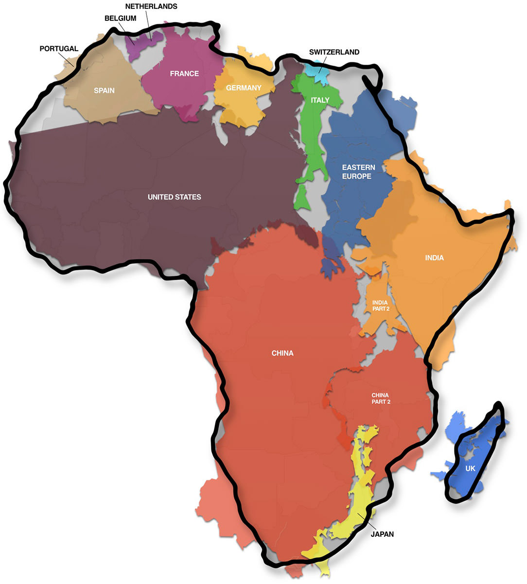 The True Size of Africa