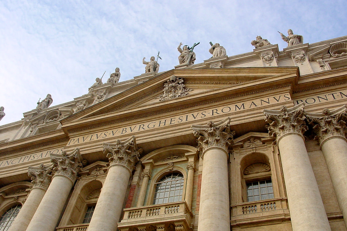 St. Peter's Basilica in Vatican City in Rome Brass Door