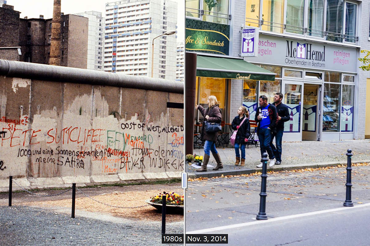 Berlin Wall Then and Now