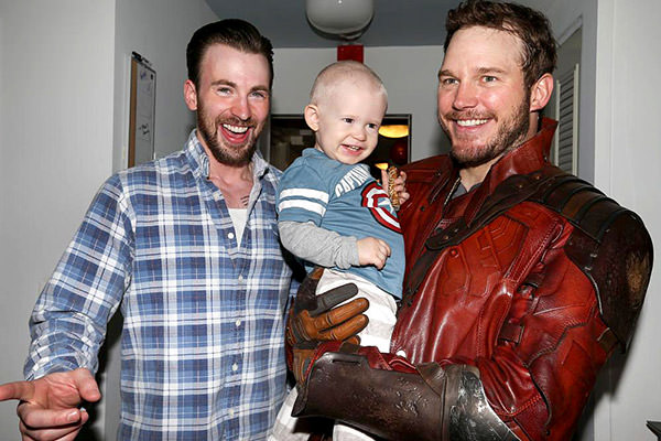 Captain America and Star Lord visit Seattle Children's Hospital