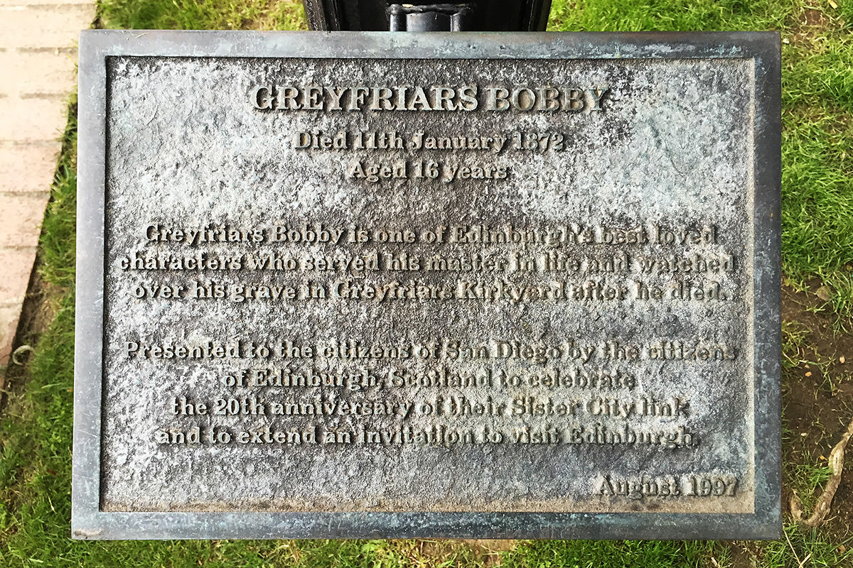 Greyfriar Bobby and Bum San Diego Edinburgh