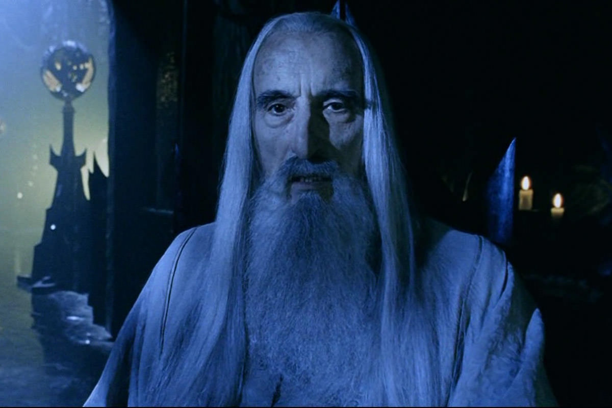 Christopher Lee as Saruman