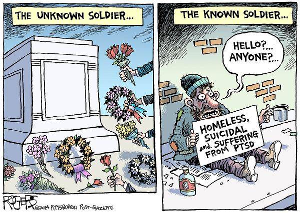 Homeless Vets Cartoon