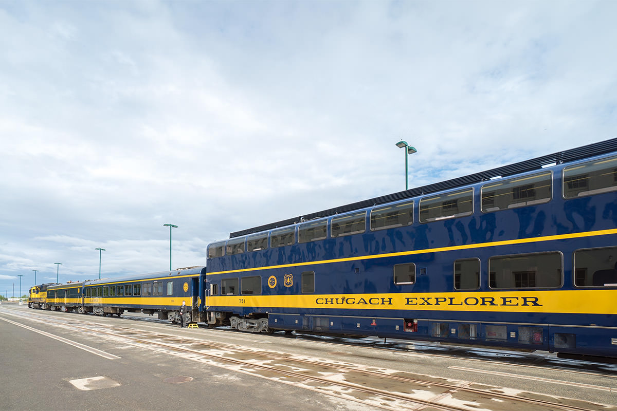 Train from Anchorage to Whittier