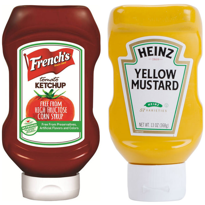 French's Ketchup and Heinz Mustard