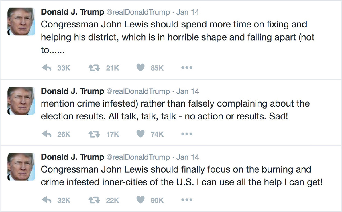 Trump on John Lewis