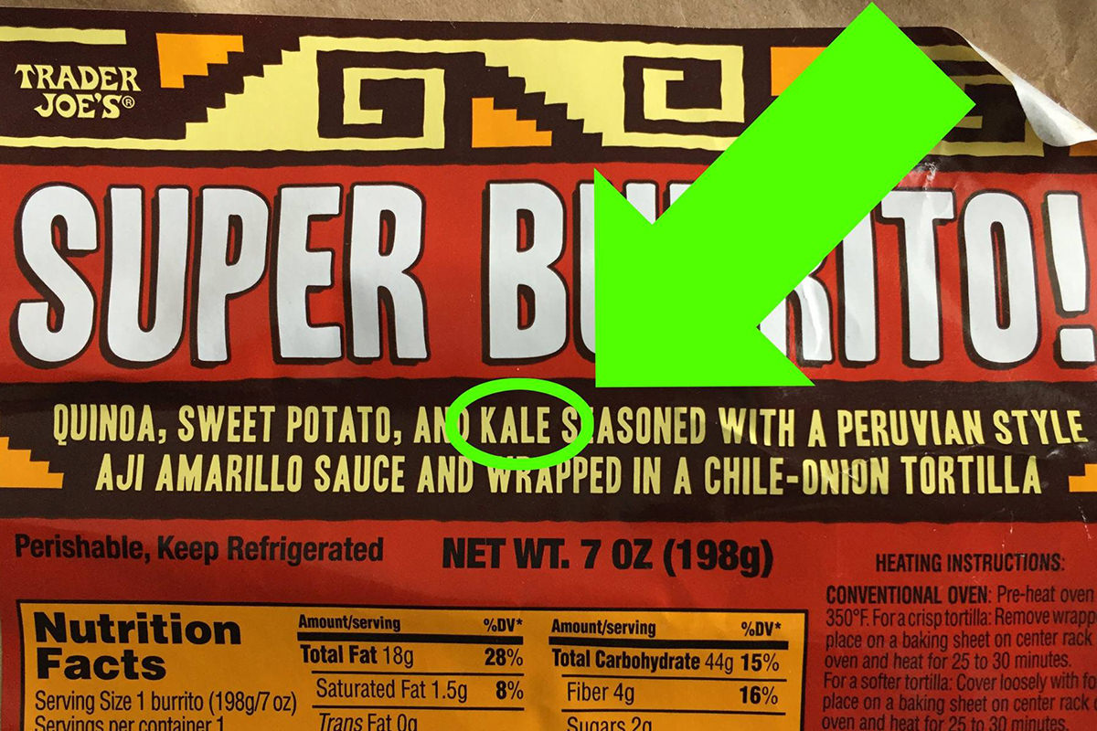 Trader Joe's Super Burrito HAS FUCKING KALE IN IT!!!!!
