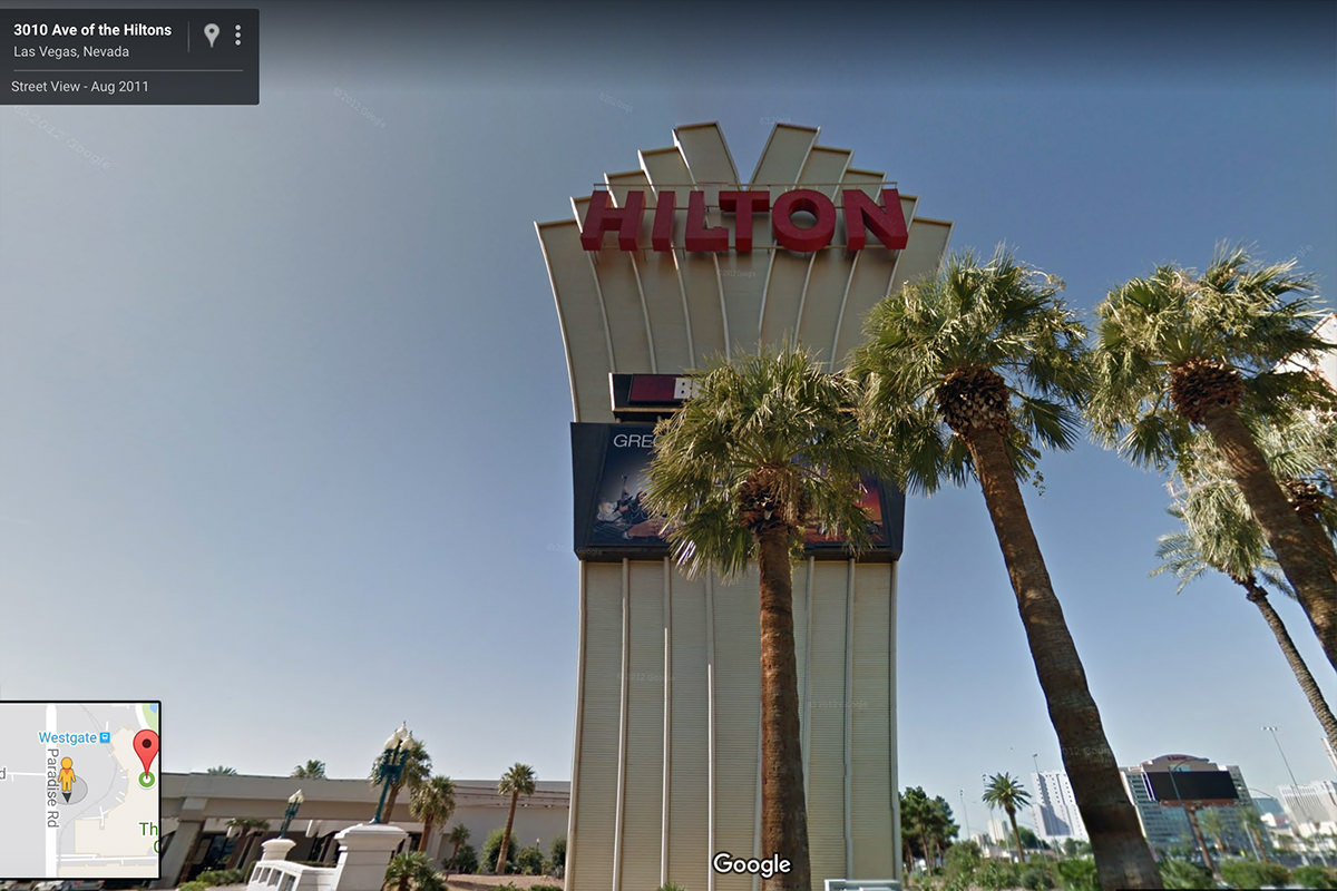 The Hilton Las Vegas in Google Maps StreetView!
