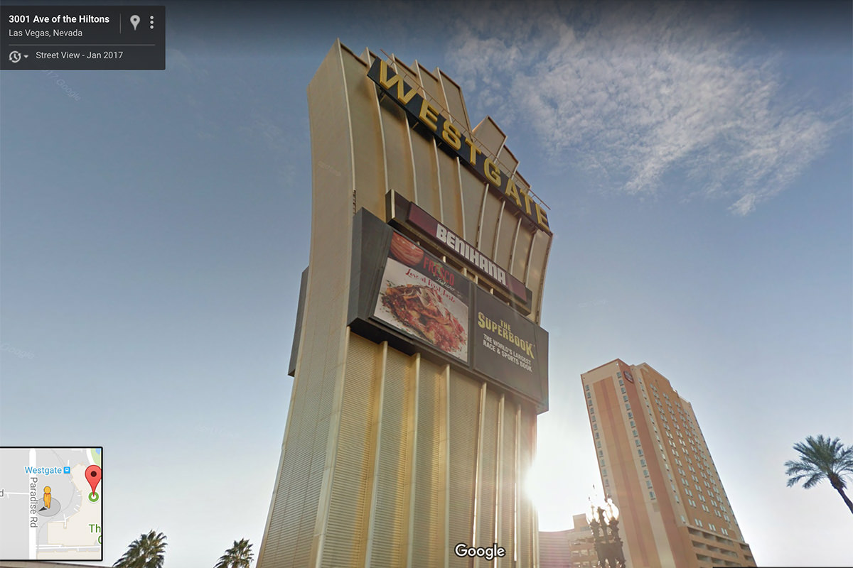 The Westgate Las Vegas in Google Maps StreetView!