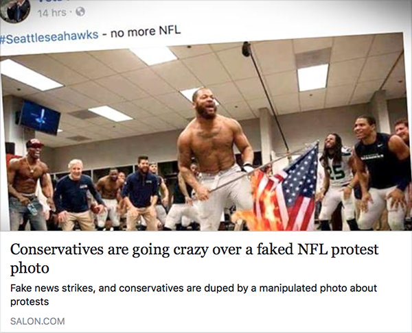 Seahawks Burning American Flag in Their Locker Room