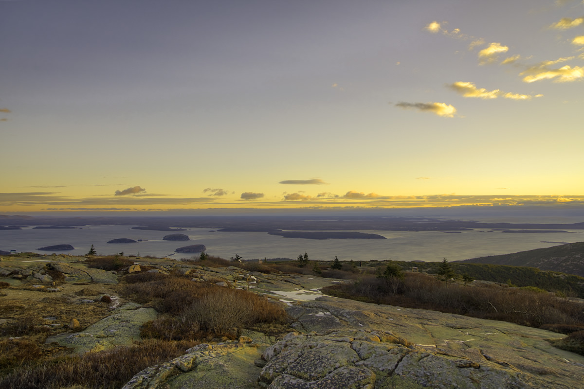 Sunrise from Cadillac Mountain in Acadia