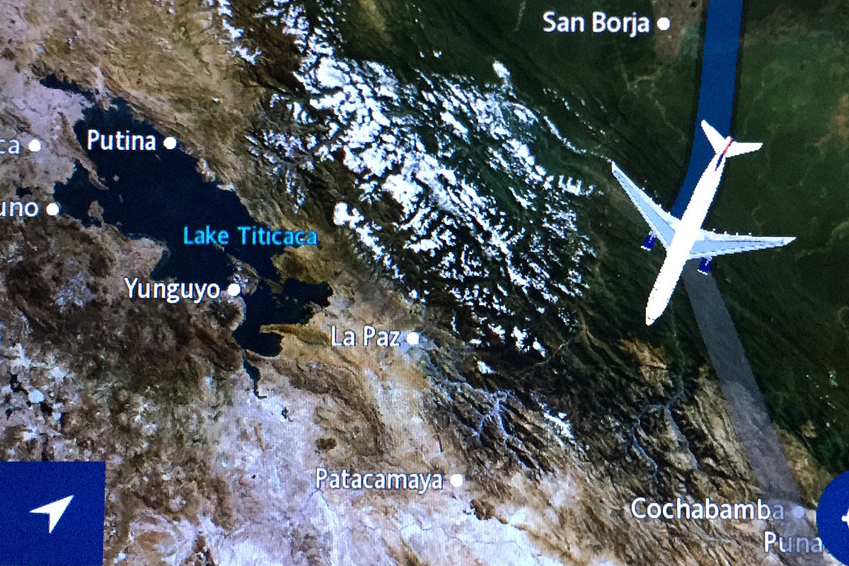 Flight Map... Lake Titicaca