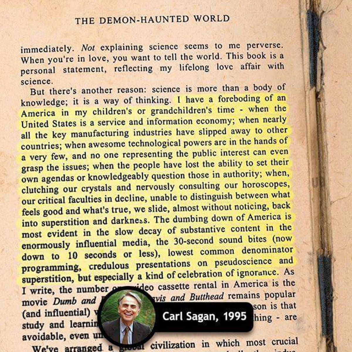 Carl Sagan Quote from The Demon-Haunted World