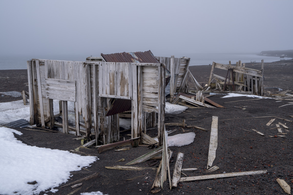 Whaler's Bay on Deception Island Antarctica