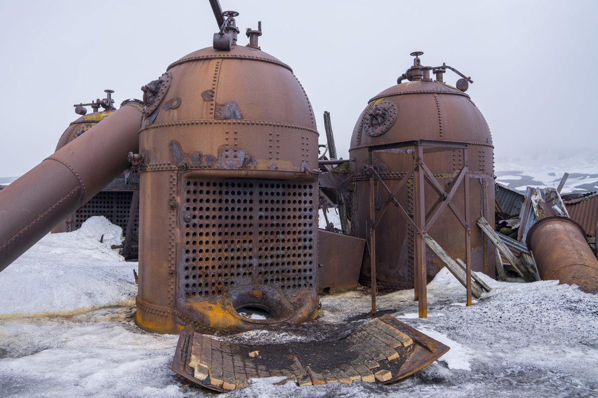 Whaler's Bay on Deception Island Antarctica