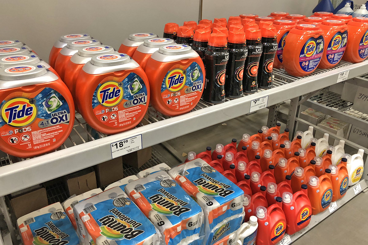 The Tide Pods Aisle at Lowes