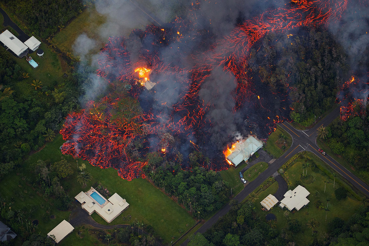Kilauea Eruption by Bruce Omori from Paradise Helicopters